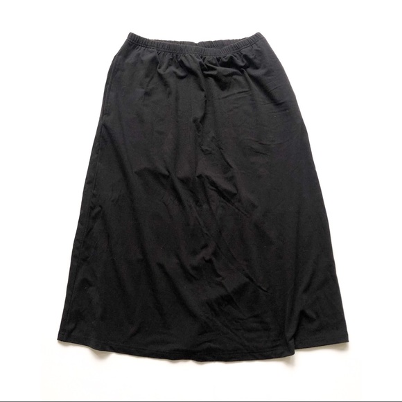 TravelSmith Dresses & Skirts - TravelSmith Black Stretch Knit Pocket Skirt